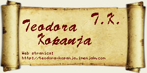 Teodora Kopanja vizit kartica